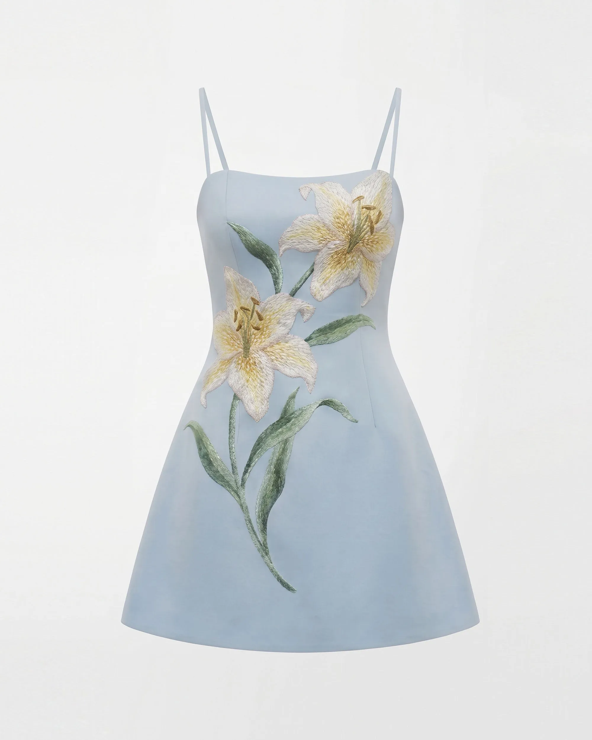 Lily Floral Print Spaghetti Strap A-Line Mini Dress - Light Blue sold by JW PEI product image thumbnail 2
