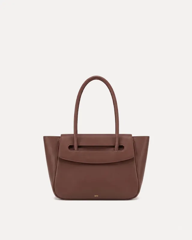 Ava Minimal Top Handle Bag - Brown made by JW PEI