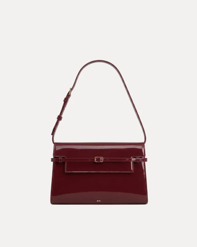 Aveline Belted Shoulder Bag - Red made by JW PEI