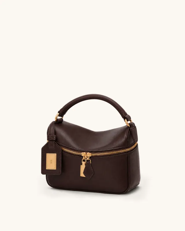 Cleo Curved Vanity Bag - Dark Brown made by JW PEI