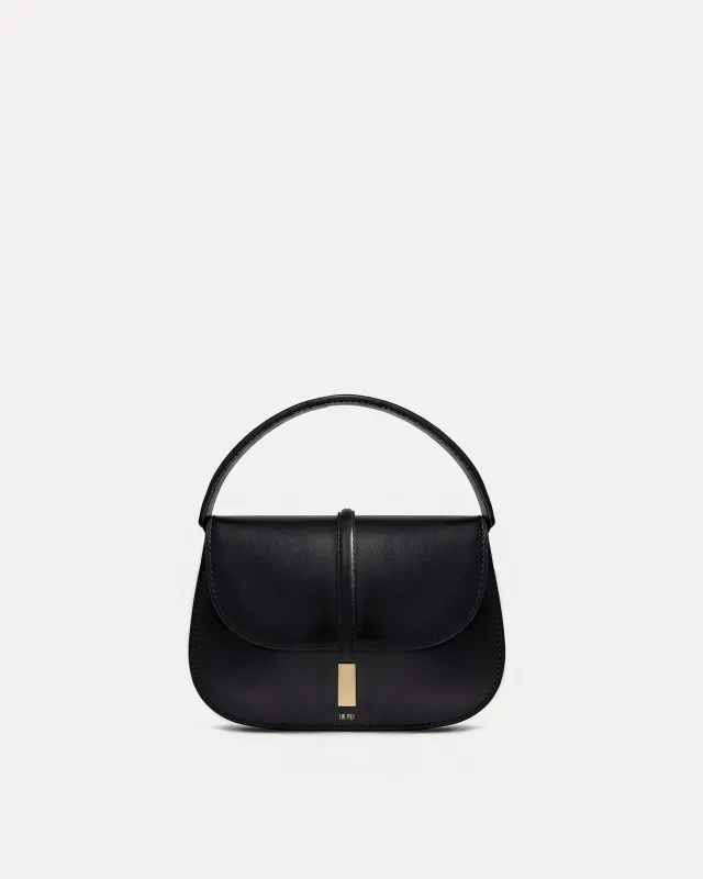 Emma Saddle Top Handle Bag - Black made by JW PEI