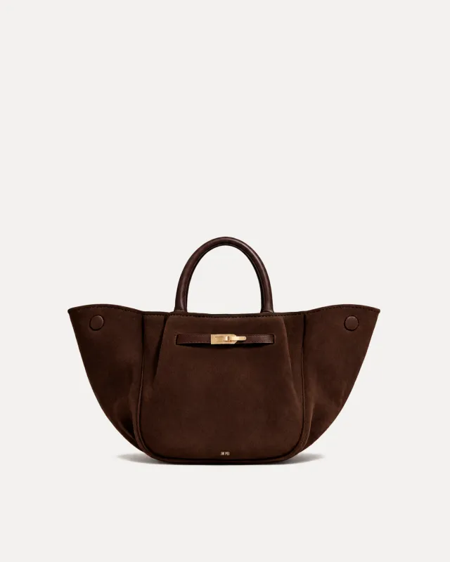 Luna Faux Suede Tote - Brown made by JW PEI