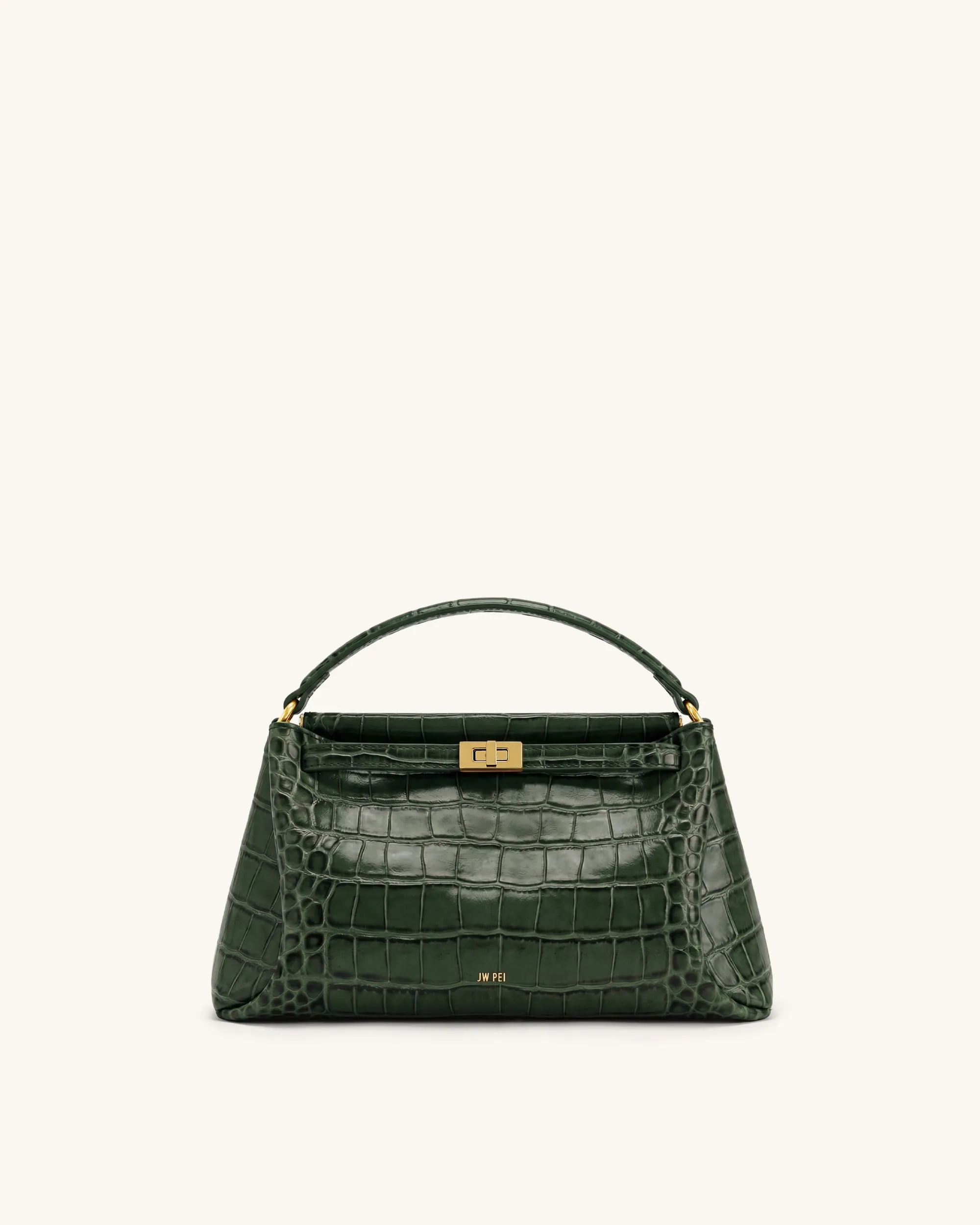 Carmen Top Handle Bag - Forest Green Croc sold by JW PEI