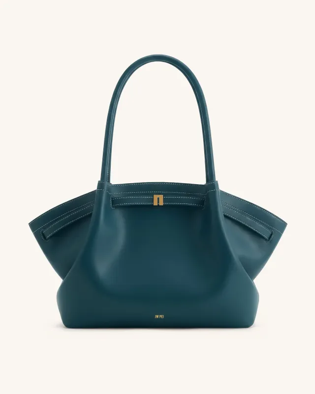 Hana Large Tote Bag - Blue Green made by JW PEI
