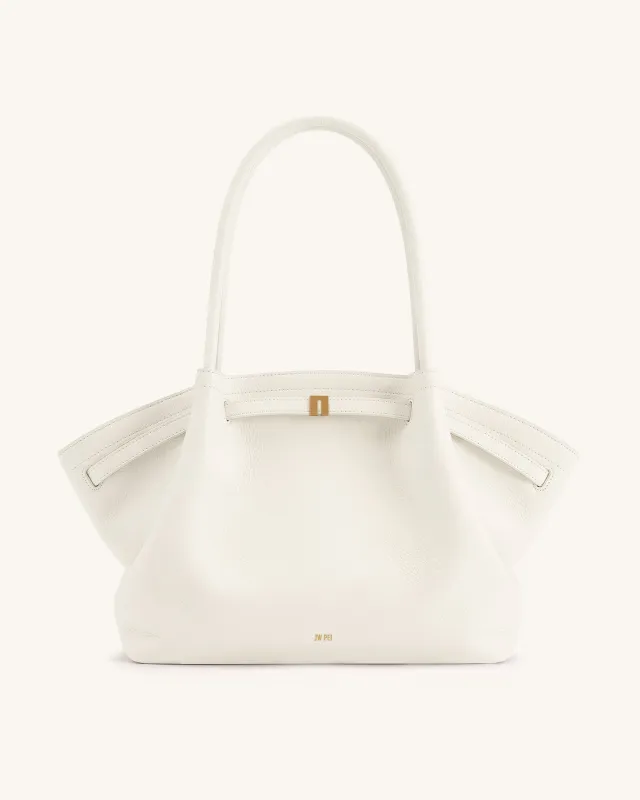 Hana Large Tote Bag - White made by JW PEI