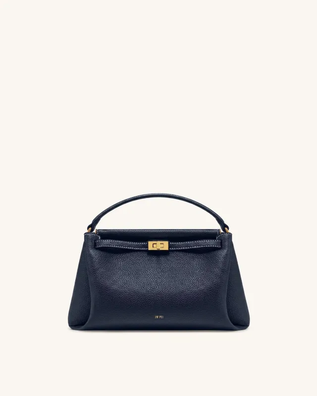 Carmen Top Handle Bag - Navy Blue made by JW PEI