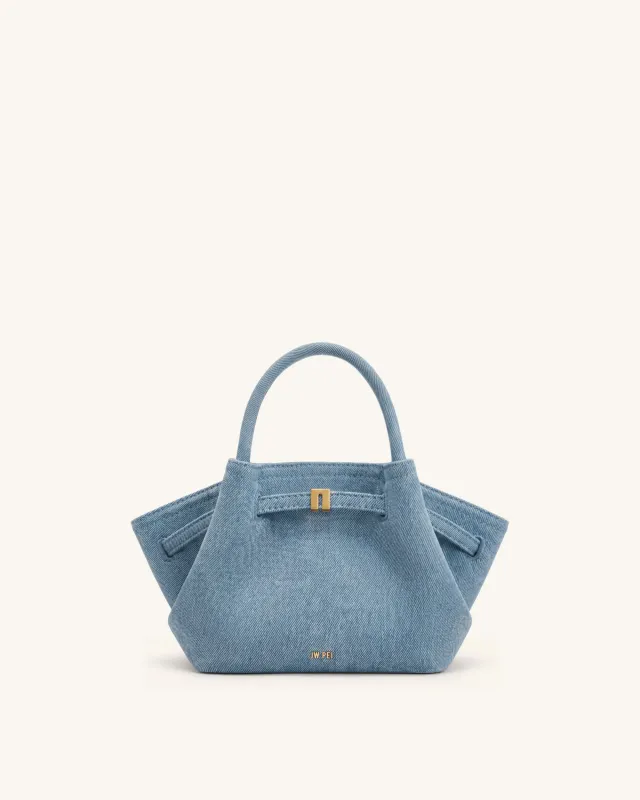 Hana Mini Tote Bag - Light Blue Denim made by JW PEI