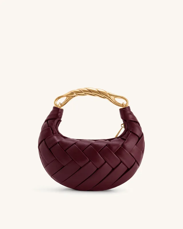 Orla Weave Handbag - Cherry Red made by JW PEI