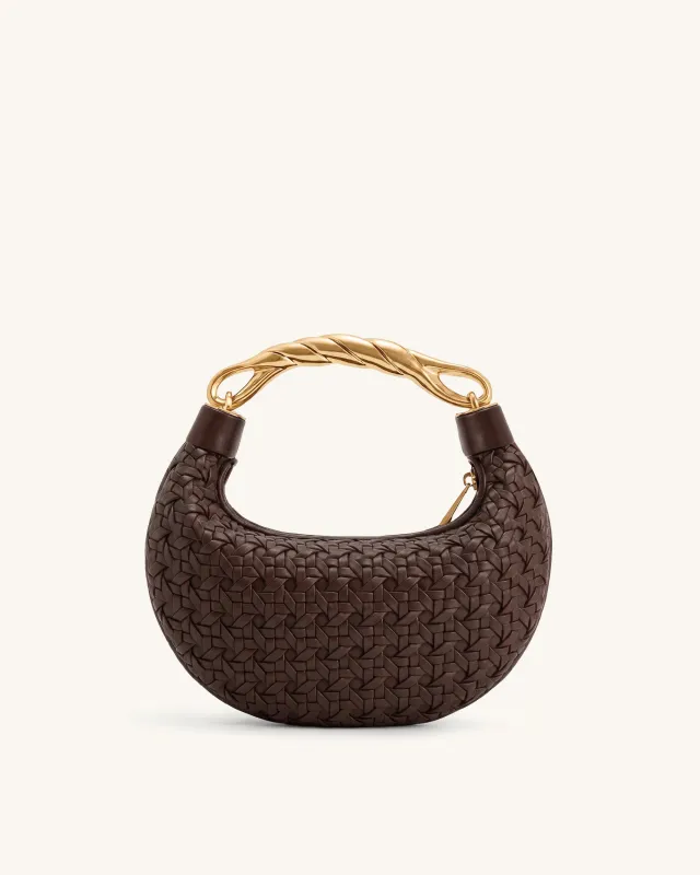 Orla Woven Handbag - Cocoa Brown made by JW PEI