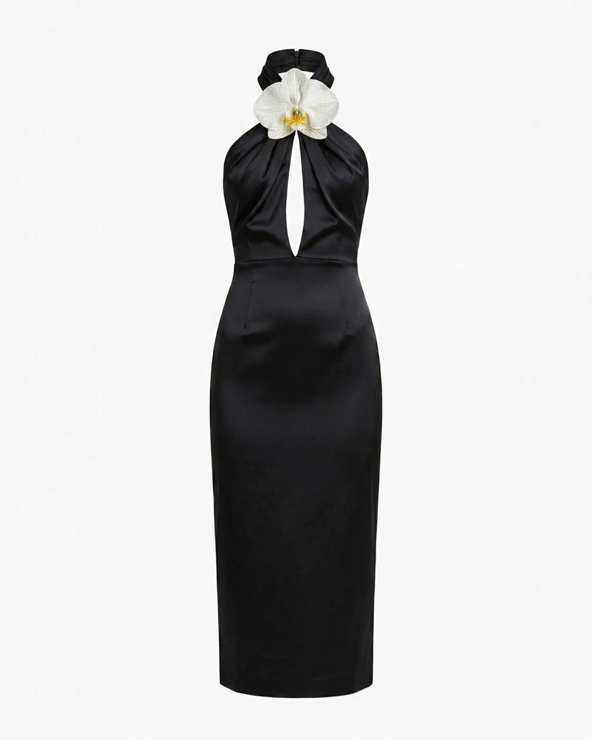 Orchid Embroidered Halter Midi Dress - Black sold by JW PEI product image thumbnail 2