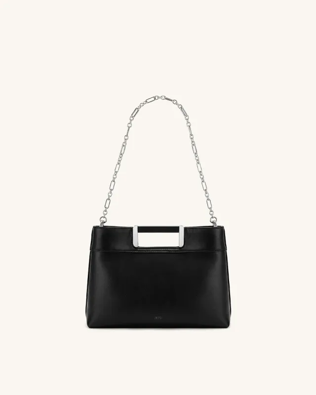 Elodie Chain Handle Top Handle Bag - Black made by JW PEI