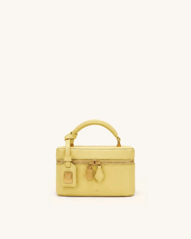 Cleo Box Shape Top Handle Bag - Yellow made by JW PEI
