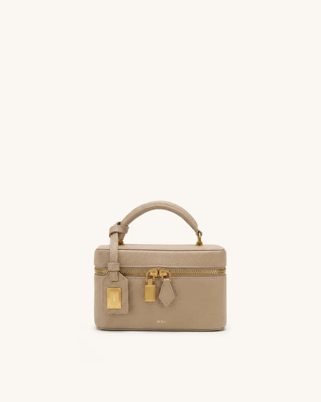 Cleo Box Shape Top Handle Bag - Khaki made by JW PEI