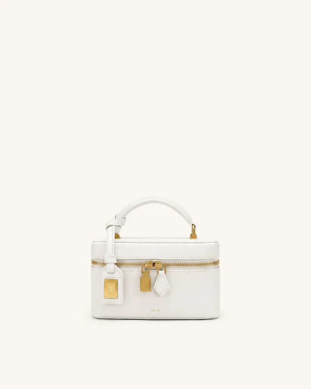 Cleo Box Shape Top Handle Bag - Off-white made by JW PEI