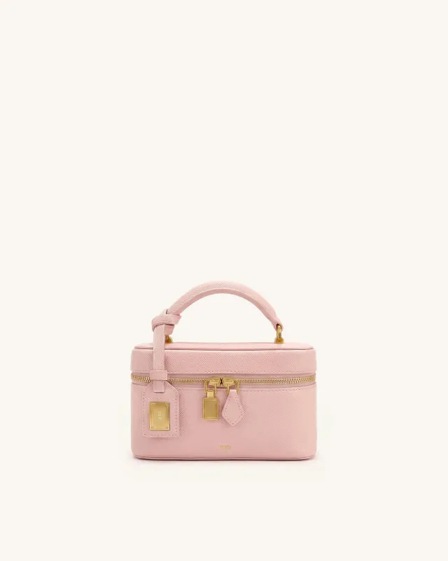 Cleo Box Shape Top Handle Bag - Pink made by JW PEI
