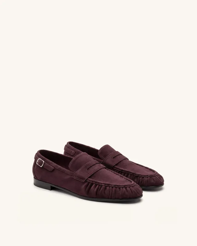 Sophie Classic Loafers - Burgundy made by JW PEI