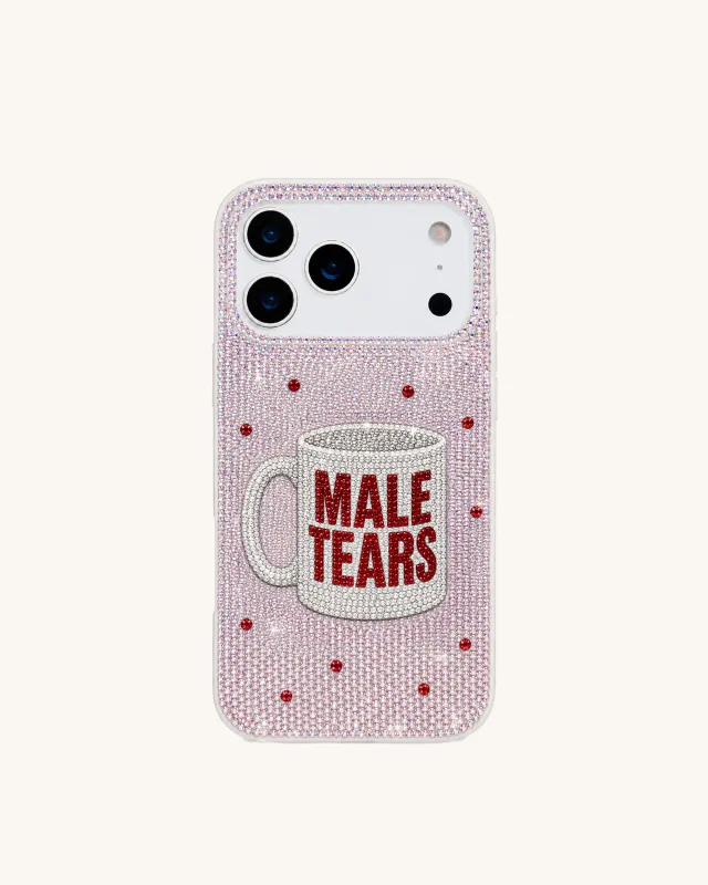 Male Tears Mug Rhinestone Phone Case - Pink made by JW PEI