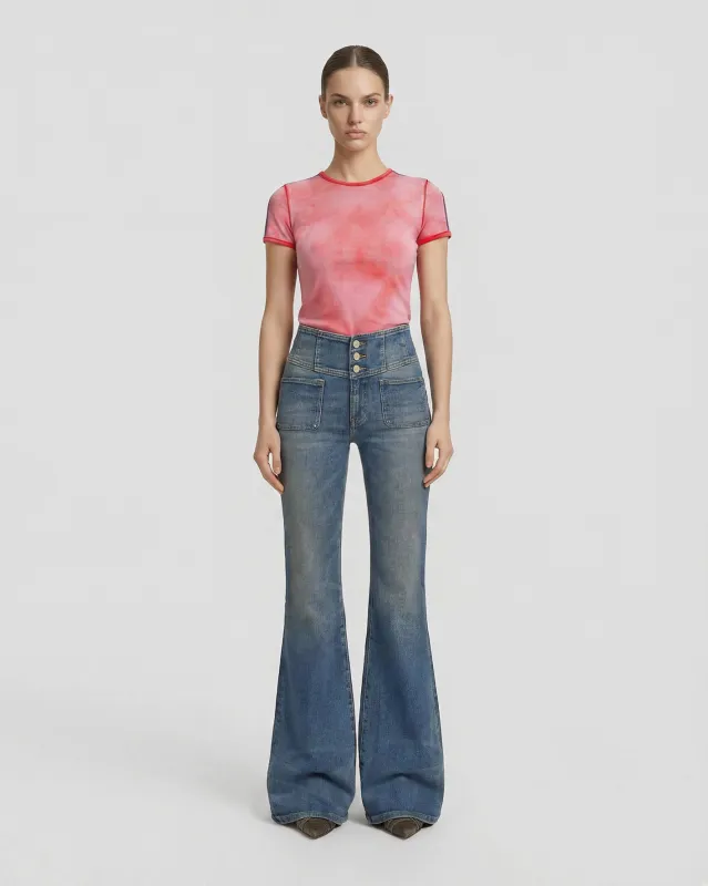 The Lil Sinful Ringer Cloud Cover T-shirt - Strawberry Haze made by JW PEI