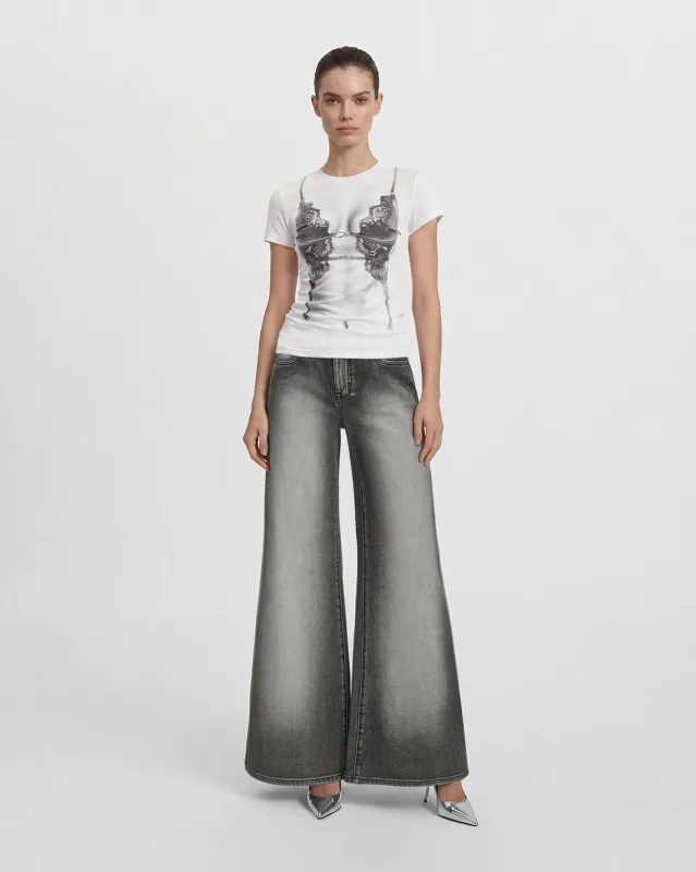 The Siren Peek-A-Boo T-shirt - White made by JW PEI
