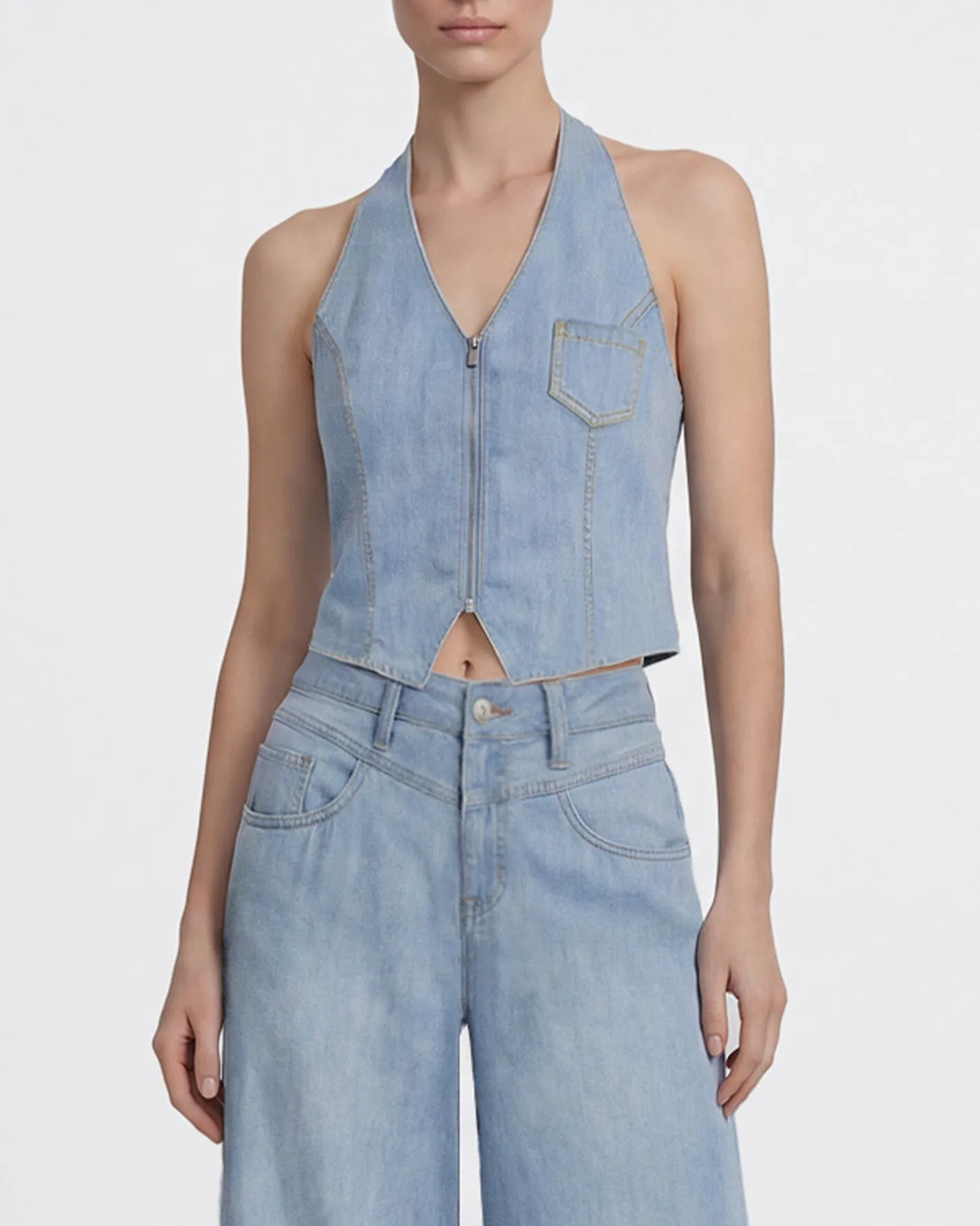The Showstopper Denim Vest - Ozone sold by JW PEI product image thumbnail 2