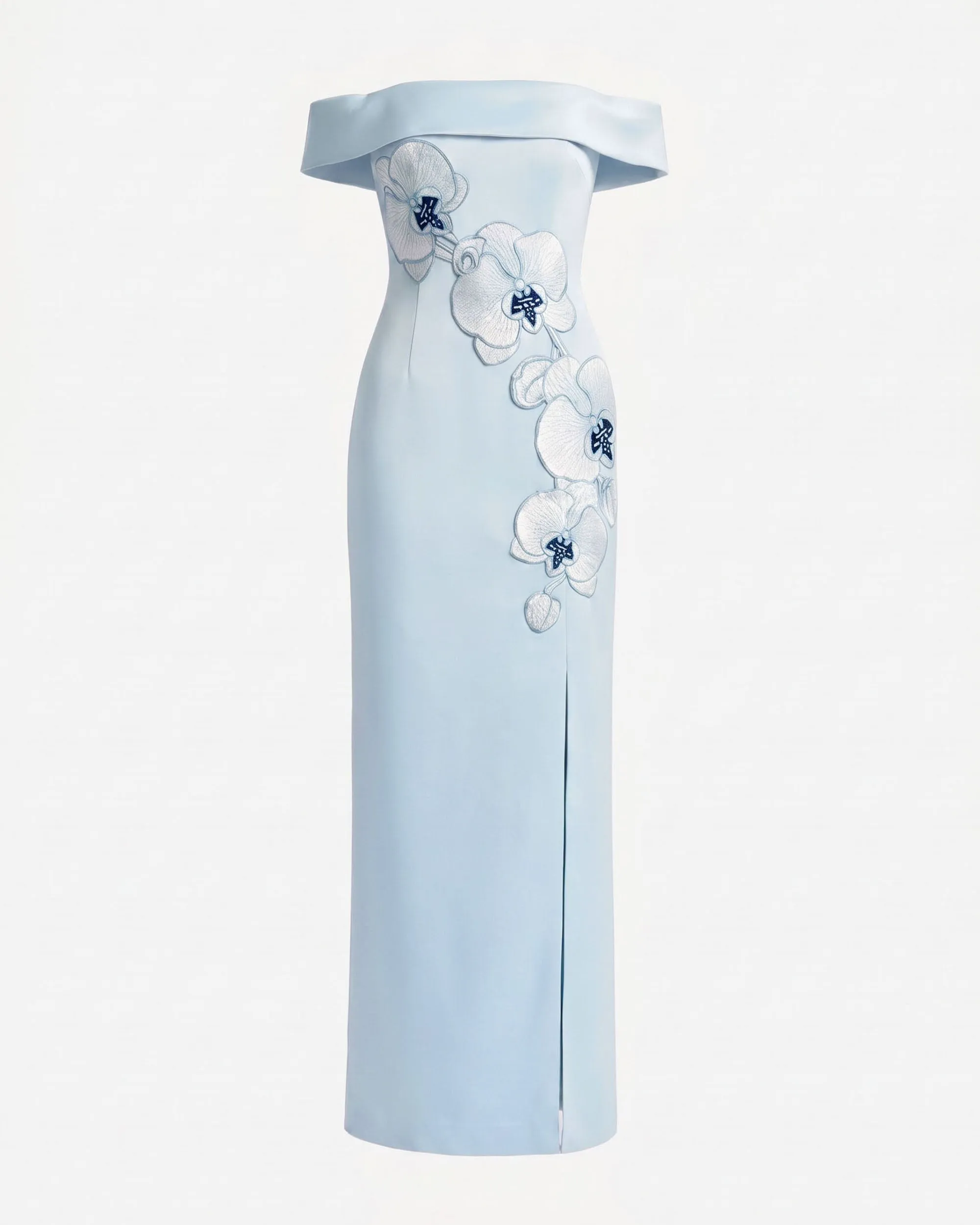 Orchid Embroidered Off-Shoulder Maxi Dress - Blue sold by JW PEI product image thumbnail 2