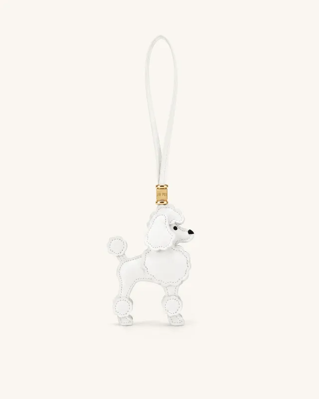 Poodle Bag Charm - White made by JW PEI