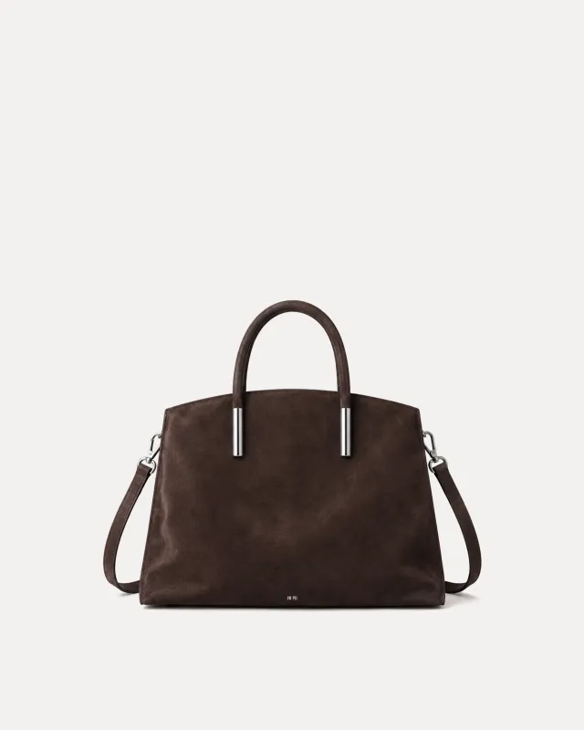 Mia Faux Suede Tote Bag - Brown made by JW PEI