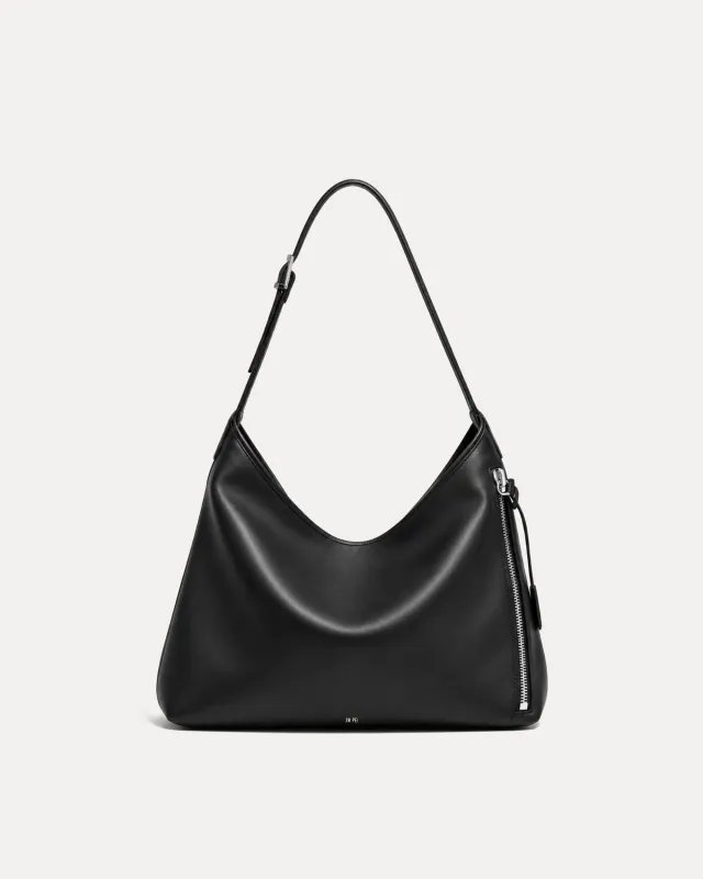 Minimalist Hobo Shoulder Bag - Black made by JW PEI