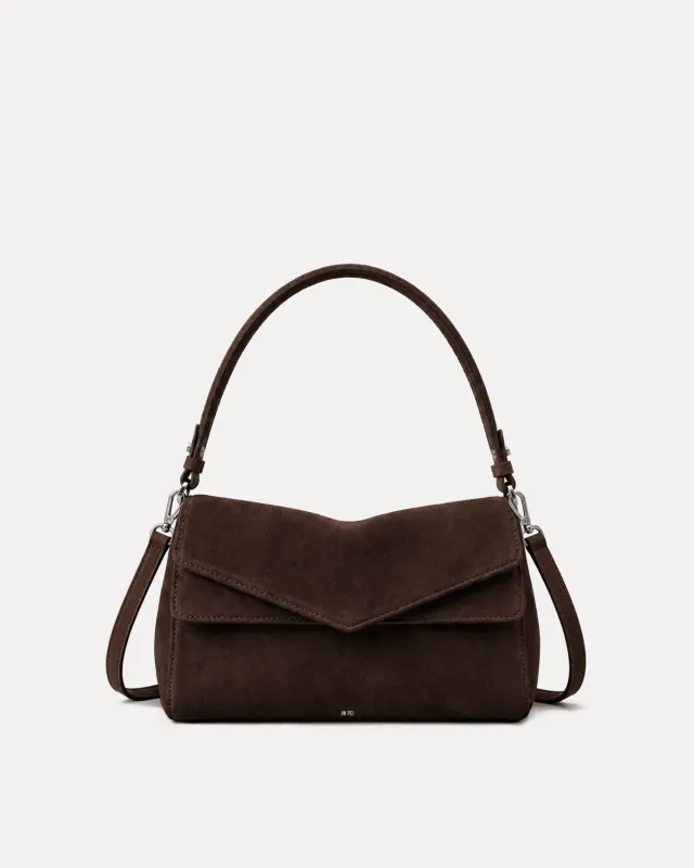 Mia Faux Suede Crossbody Bag - Brown made by JW PEI