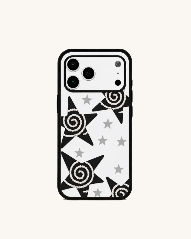 Star Spiral Design Phone Case – Black made by JW PEI