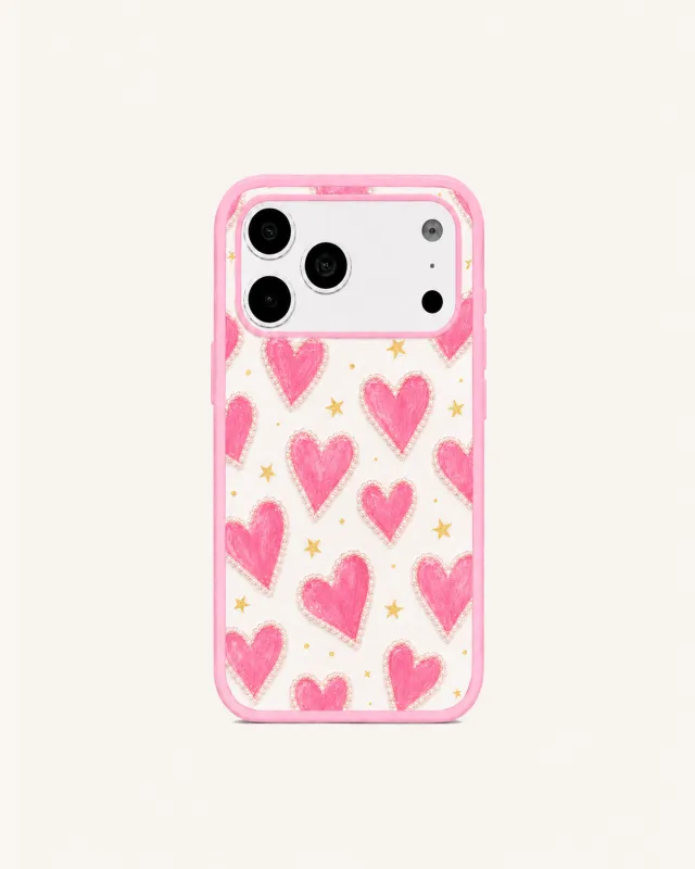 Pink Heart Pattern Phone Case – Pink made by JW PEI