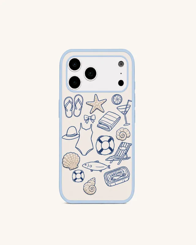 Beach Icons Phone Case – Blue made by JW PEI