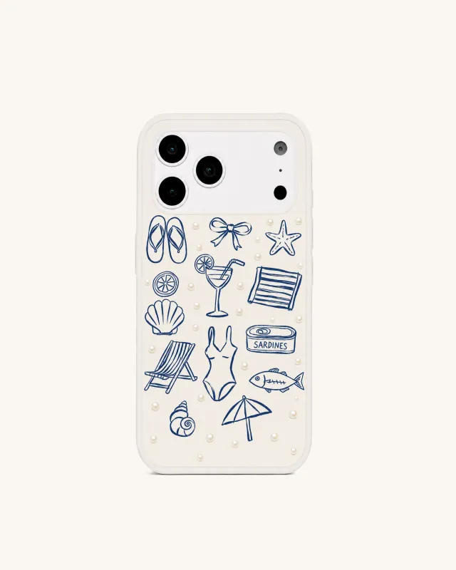 Summer Beach Icons Phone Case – White made by JW PEI