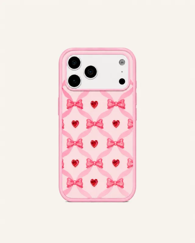 Pink Bow And Heart Phone Case – Pink made by JW PEI