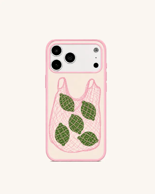 Lemon Net Bag Phone Case – Pink made by JW PEI