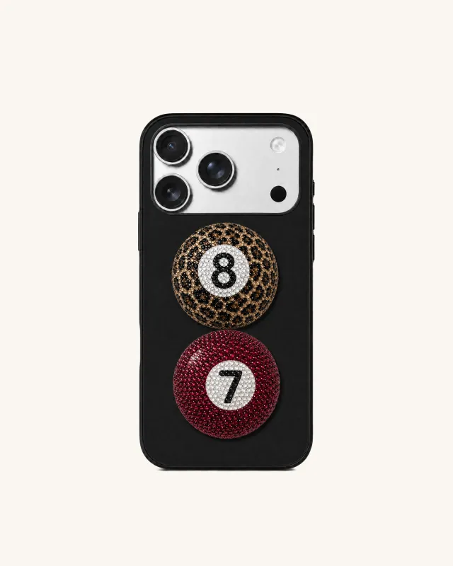 Billiard Ball Artificial Crystal Phone Case – Black made by JW PEI
