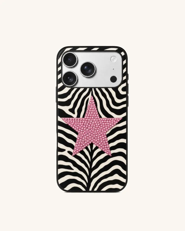 Zebra Star Phone Case – Black made by JW PEI