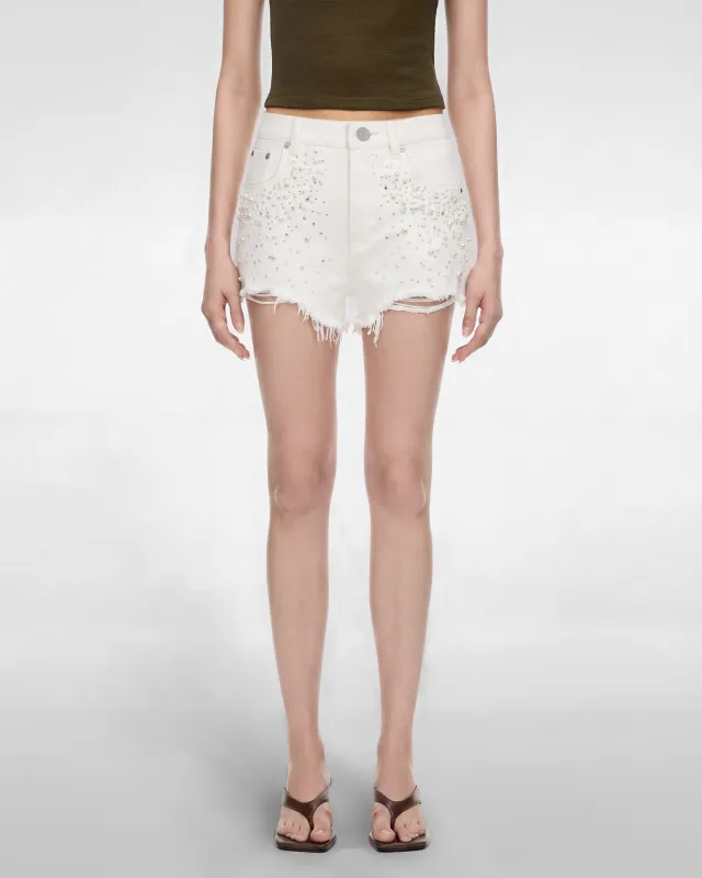 Starlet Pearl Glitz Denim Shorts - Fairest Of Them All made by JW PEI