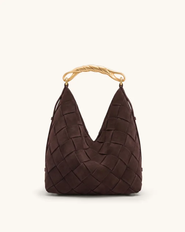 Orla Woven Hobo Bag - Dark Brown made by JW PEI