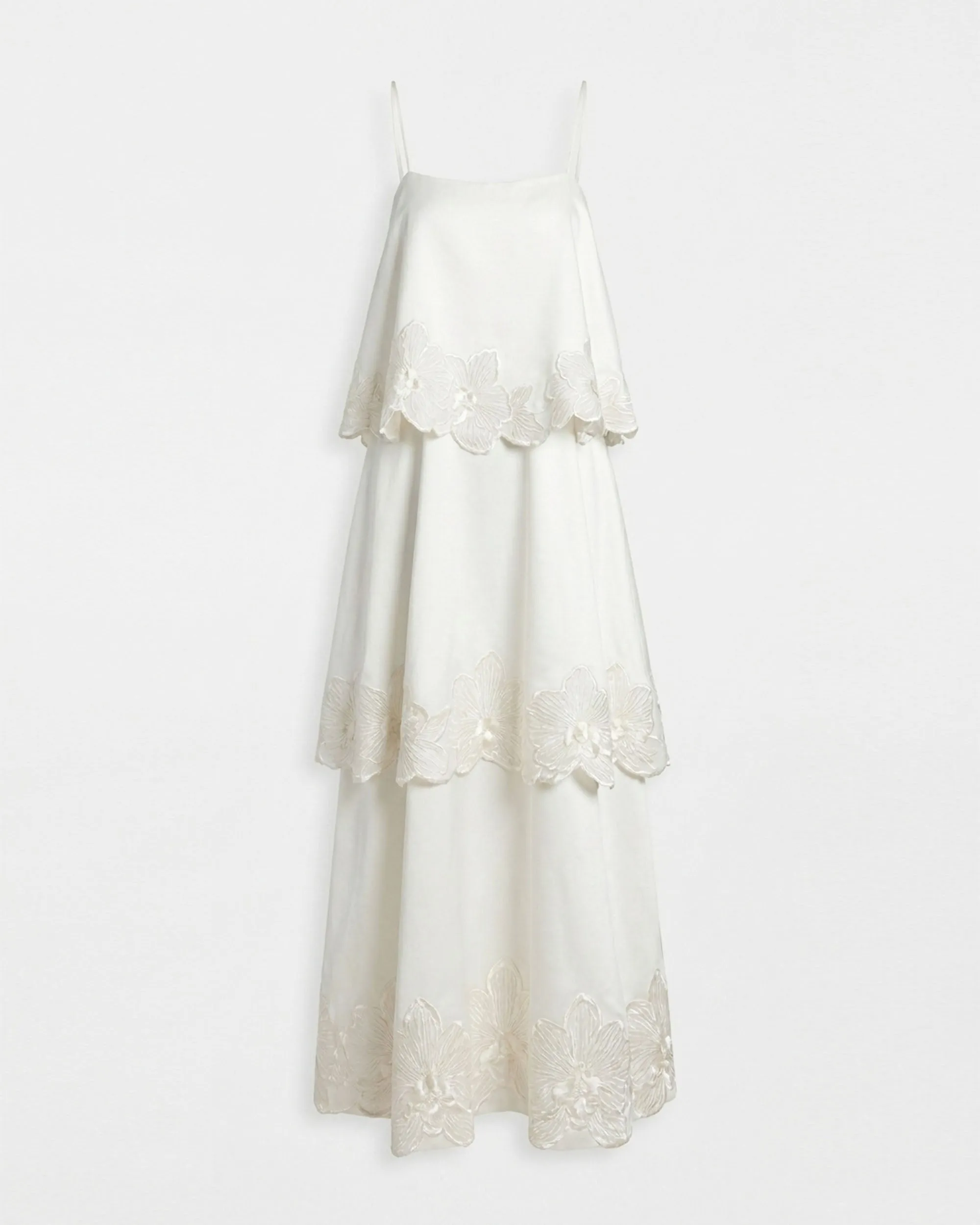 Orchid Embroidered Tiered Maxi Dress - White sold by JW PEI product image thumbnail 2