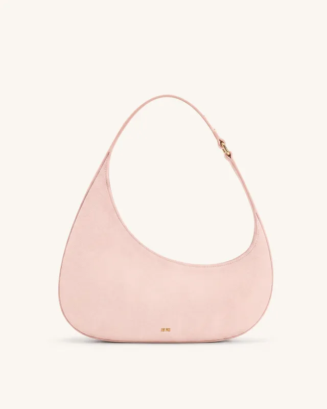 Harlee Faux Suede Shoulder Bag - Pink made by JW PEI