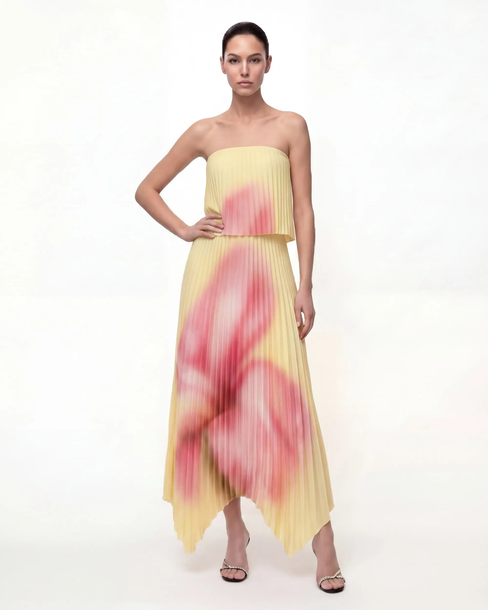 Floral-Print Strapless Convertible Midi Dress - Yellow sold by JW PEI product image thumbnail 2