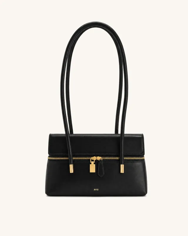 Thea Double-Strap Shoulder Bag - Black made by JW PEI