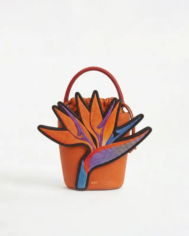 Bird of Paradise Bucket Bag - Orange made by JW PEI