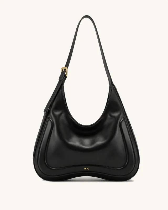 Joy Crescent Shoulder Bag - Black made by JW PEI