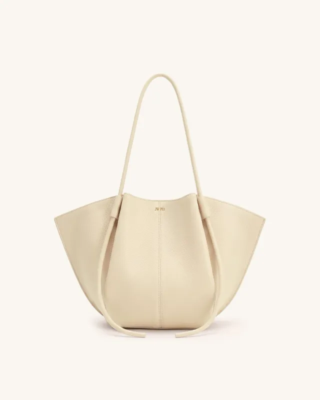Nala Wide Tote Bag - Off White made by JW PEI