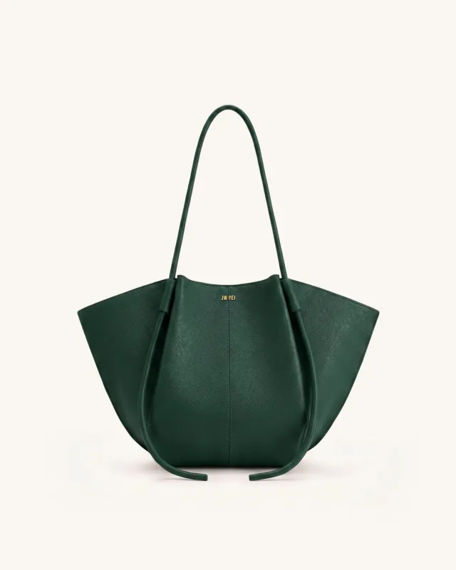 Nala Wide Tote Bag - Green made by JW PEI