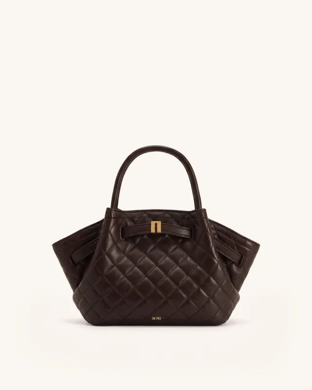 Hana Mini Tote Bag - Dark Chocolate Brown made by JW PEI