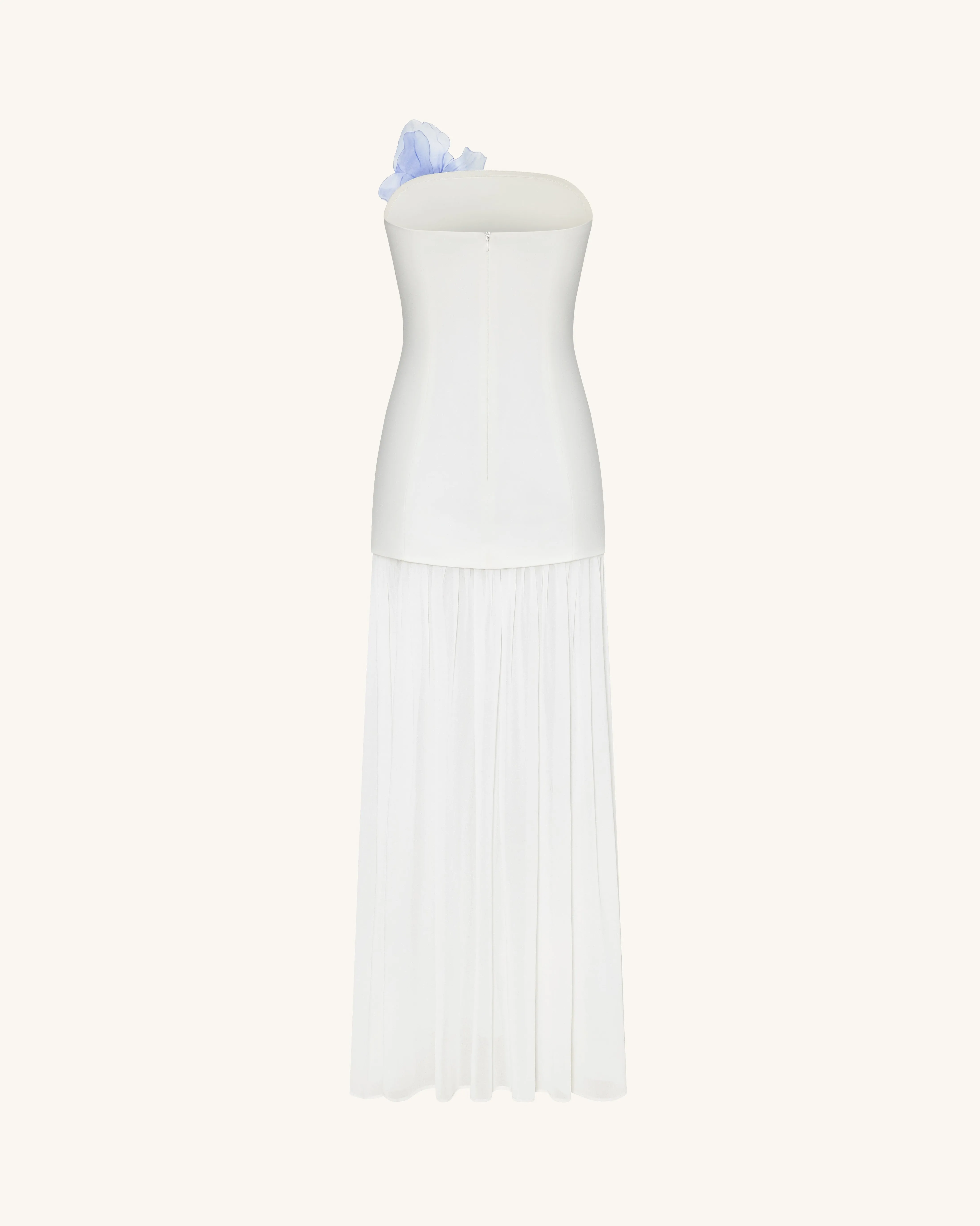 Floral Print Strapless Mixed Maxi Dress - Ivory sold by JW PEI product image thumbnail 4