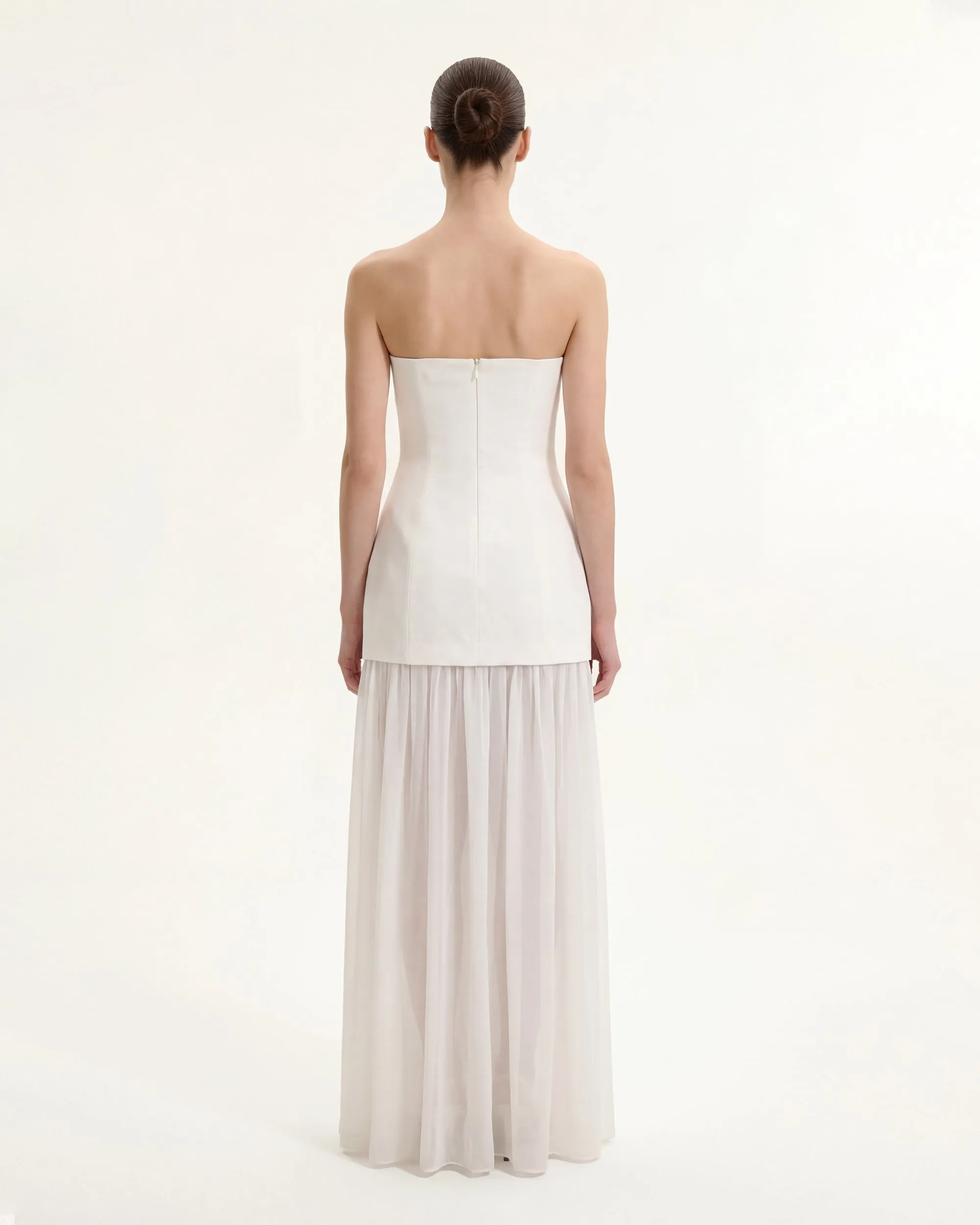 Floral Print Strapless Mixed Maxi Dress - Ivory sold by JW PEI product image thumbnail 2
